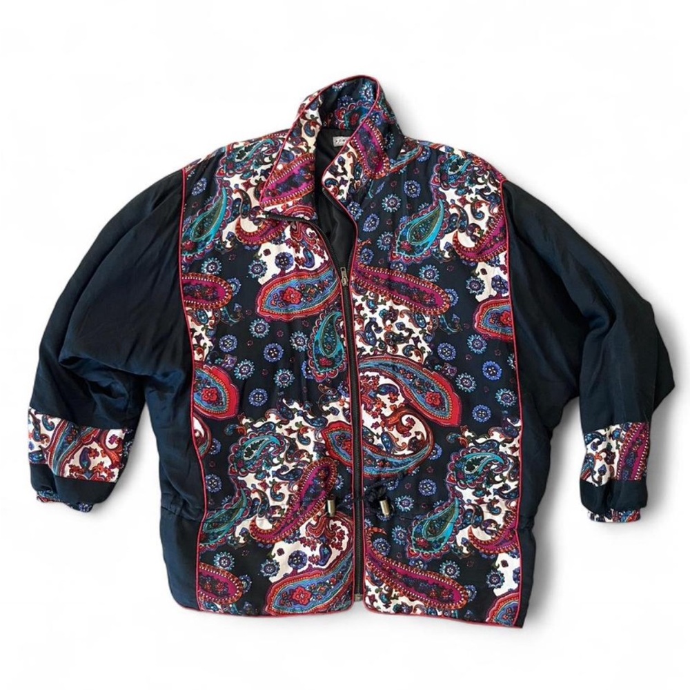 Vintage Robert Stock Colorful Silk Jacket
